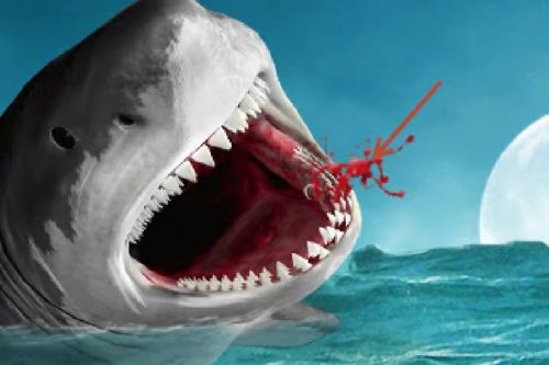 آموزش طراحی صحنه شکار کوسه در فتوشاپ